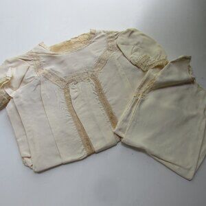 SALE Adorable Vintage Infant Large Doll Cream Color Dress & Slip Never Worn